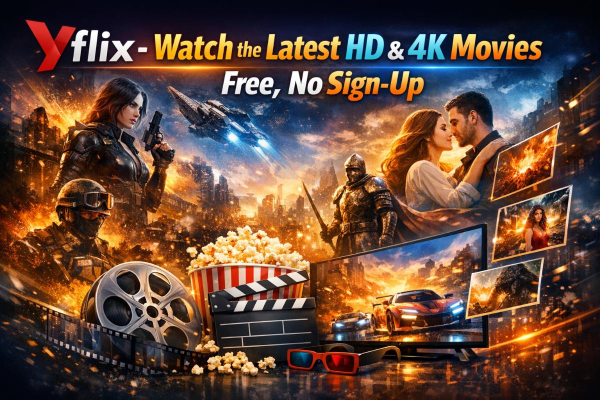 Yflix streaming interface preview banner